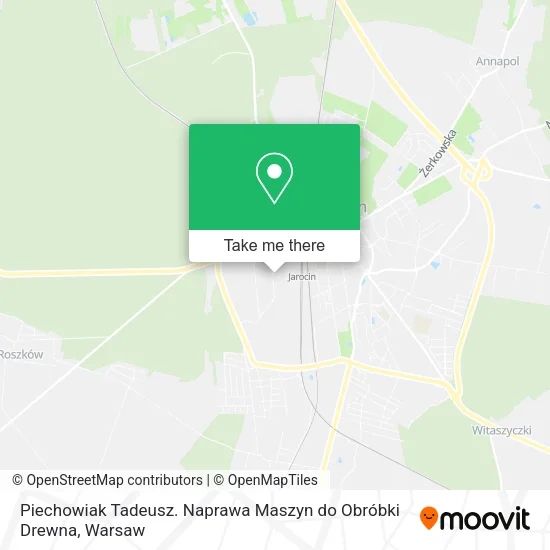Карта Piechowiak Tadeusz. Naprawa Maszyn do Obróbki Drewna