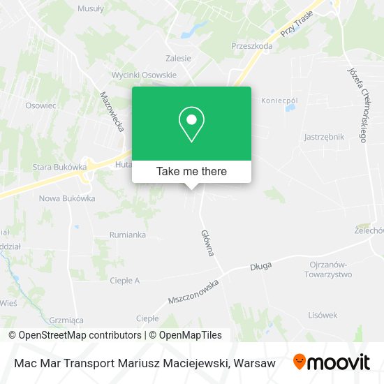 Mac Mar Transport Mariusz Maciejewski map