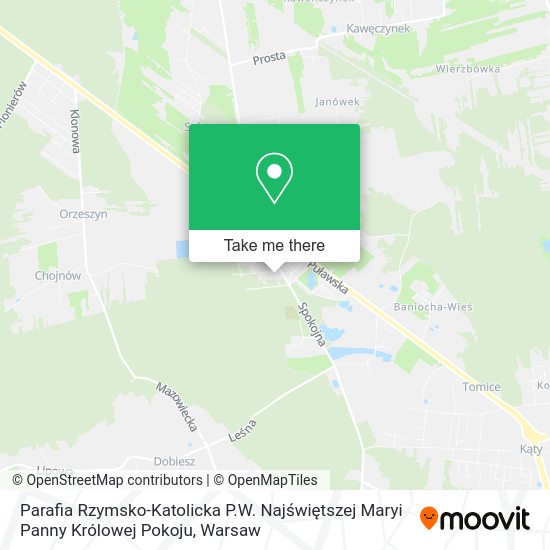 Parafia Rzymsko-Katolicka P.W. Najświętszej Maryi Panny Królowej Pokoju map