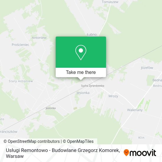 Usługi Remontowo - Budowlane Grzegorz Komorek map