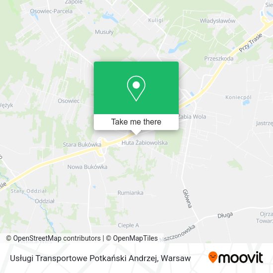 Usługi Transportowe Potkański Andrzej map