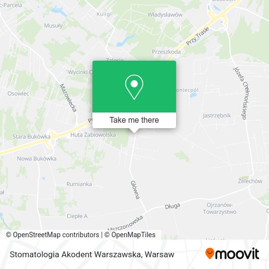 Stomatologia Akodent Warszawska map