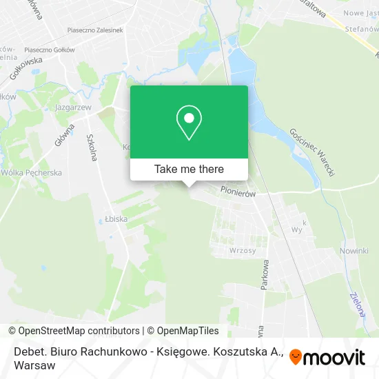 Debet. Biuro Rachunkowo - Księgowe. Koszutska A. map