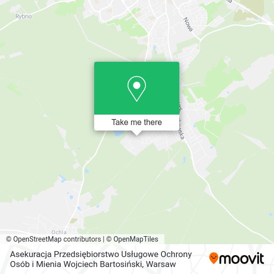 Asekuracja Przedsiębiorstwo Usługowe Ochrony Osób i Mienia Wojciech Bartosiński map