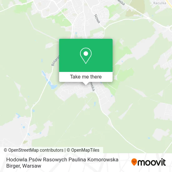 Hodowla Psów Rasowych Paulina Komorowska Birger map