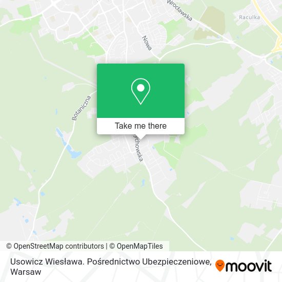 Usowicz Wiesława. Pośrednictwo Ubezpieczeniowe map