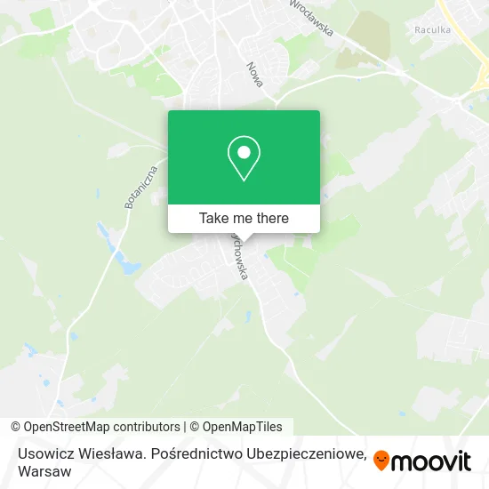 Usowicz Wiesława. Pośrednictwo Ubezpieczeniowe map