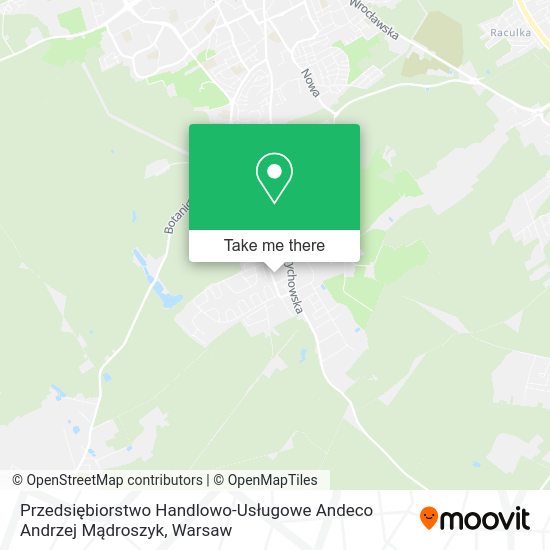 Przedsiębiorstwo Handlowo-Usługowe Andeco Andrzej Mądroszyk map