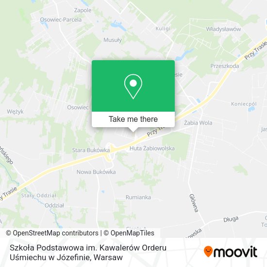 Szkoła Podstawowa im. Kawalerów Orderu Uśmiechu w Józefinie map