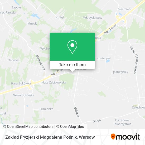 Zakład Fryzjerski Magdalena Pośnik map