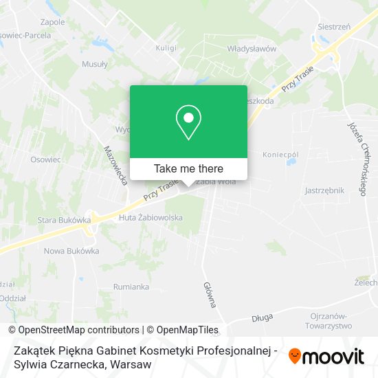 Zakątek Piękna Gabinet Kosmetyki Profesjonalnej - Sylwia Czarnecka map