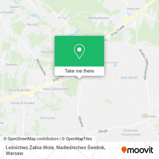 Карта Leśnictwo Żabia Wola. Nadleśnictwo Świdnik