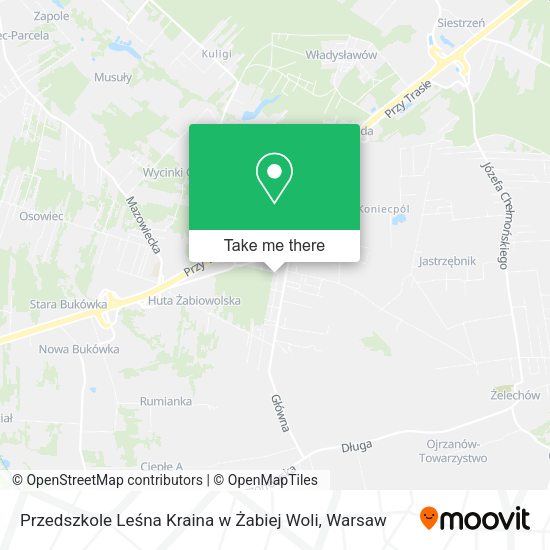 Przedszkole Leśna Kraina w Żabiej Woli map