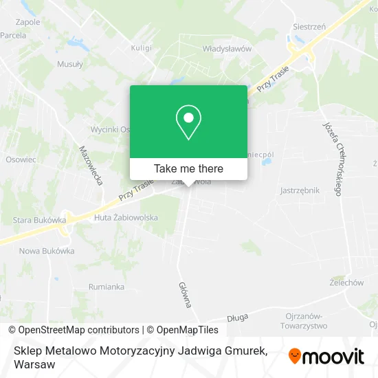 Карта Sklep Metalowo Motoryzacyjny Jadwiga Gmurek