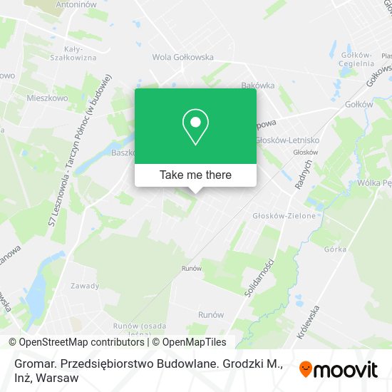 Карта Gromar. Przedsiębiorstwo Budowlane. Grodzki M., Inż