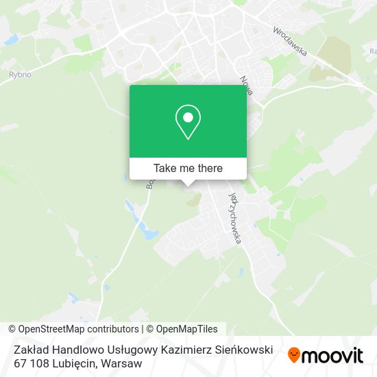 Zakład Handlowo Usługowy Kazimierz Sieńkowski 67 108 Lubięcin map