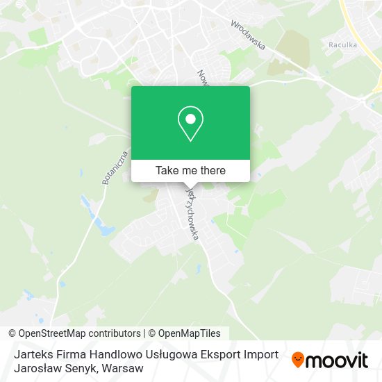 Jarteks Firma Handlowo Usługowa Eksport Import Jarosław Senyk map