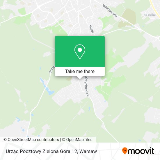 Urząd Pocztowy Zielona Góra 12 map