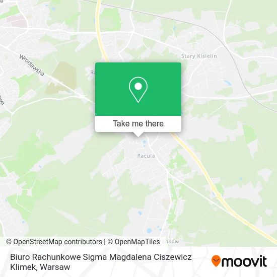 Карта Biuro Rachunkowe Sigma Magdalena Ciszewicz Klimek