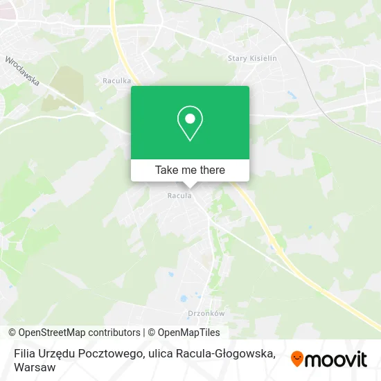 Filia Urzędu Pocztowego, ulica Racula-Głogowska map