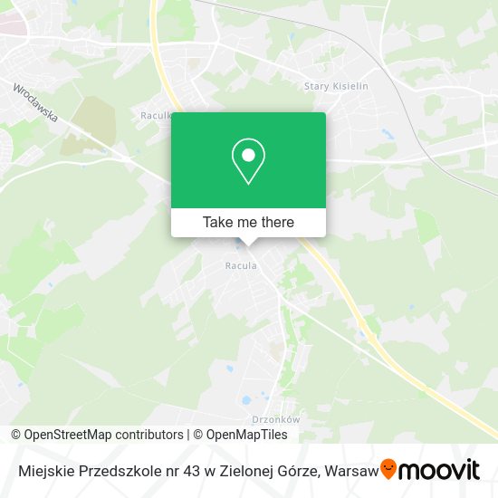 Miejskie Przedszkole nr 43 w Zielonej Górze map