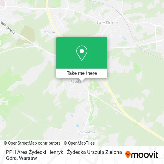 PPH Ares Żydecki Henryk i Żydecka Urszula Zielona Góra map