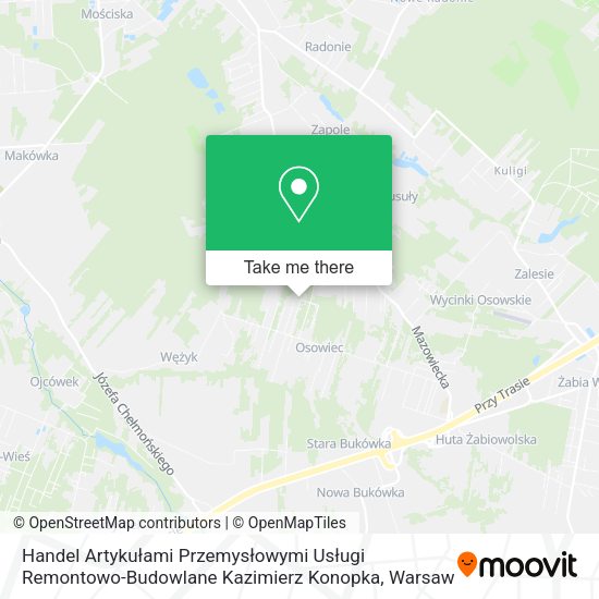 Handel Artykułami Przemysłowymi Usługi Remontowo-Budowlane Kazimierz Konopka map