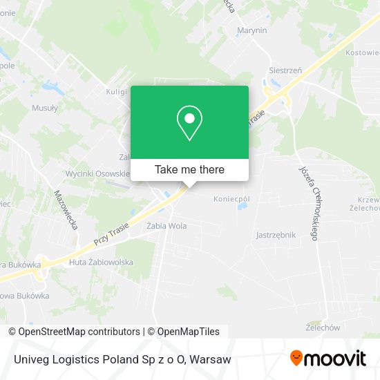 Univeg Logistics Poland Sp z o O map