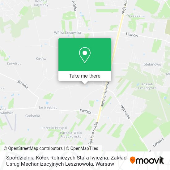 Spółdzielnia Kółek Rolniczych Stara Iwiczna. Zakład Usług Mechanizacyjnych Lesznowola map