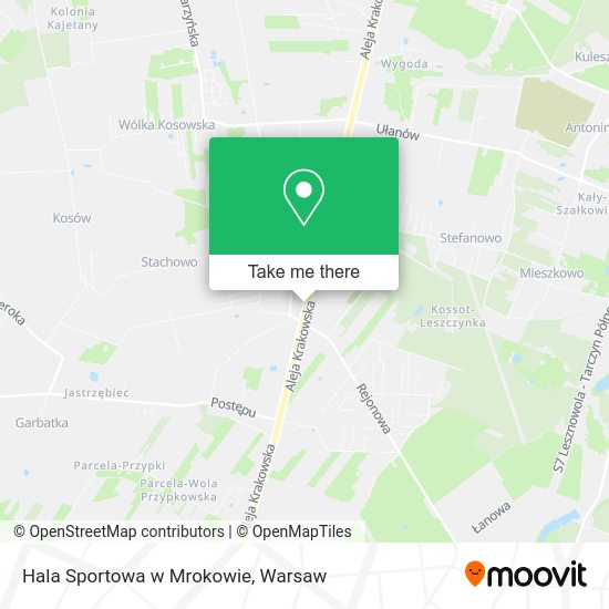 Hala Sportowa w Mrokowie map