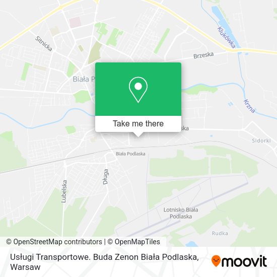 Usługi Transportowe. Buda Zenon Biała Podlaska map