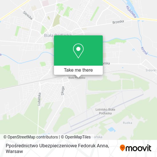 Ppośrednictwo Ubezpieczeniowe Fedoruk Anna map