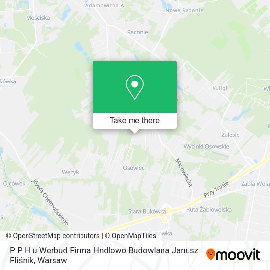 P P H u Werbud Firma Hndlowo Budowlana Janusz Fliśnik map