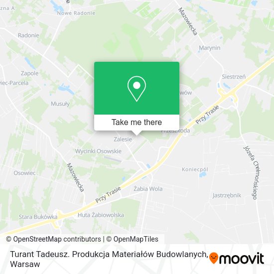 Карта Turant Tadeusz. Produkcja Materiałów Budowlanych