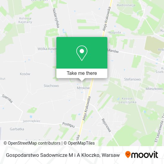 Gospodarstwo Sadownicze M i A Kłoczko map