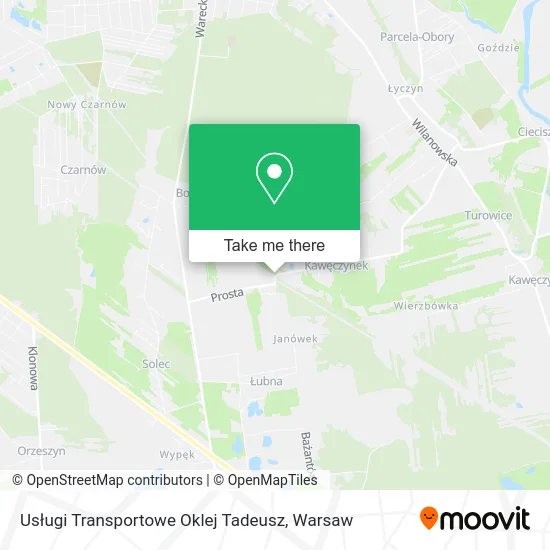 Usługi Transportowe Oklej Tadeusz map