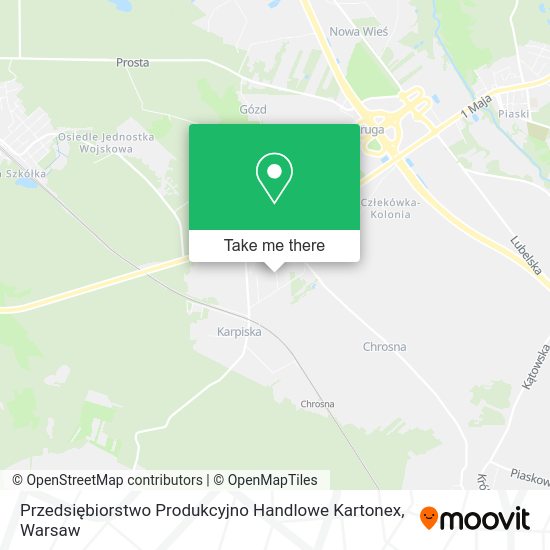 Przedsiębiorstwo Produkcyjno Handlowe Kartonex map