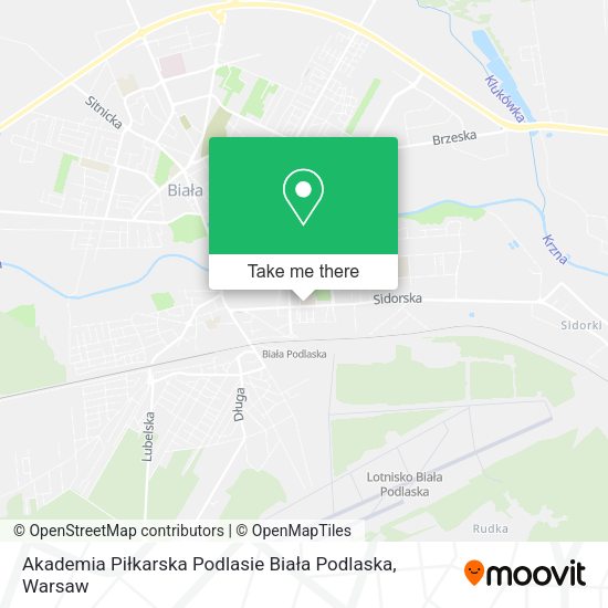 Akademia Piłkarska Podlasie Biała Podlaska map