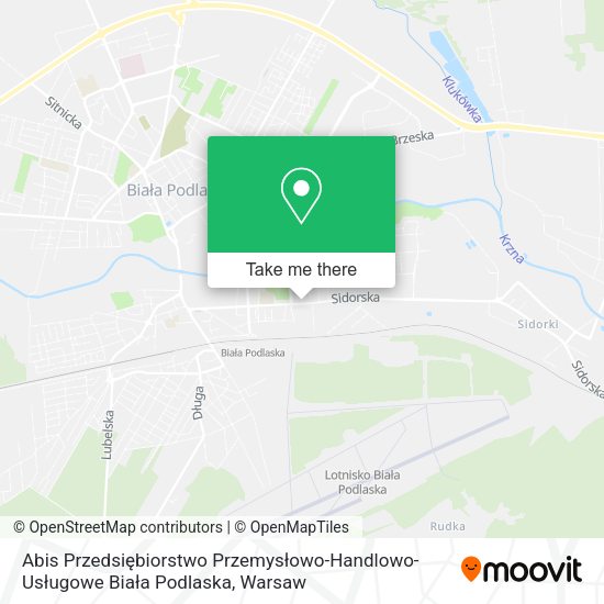 Abis Przedsiębiorstwo Przemysłowo-Handlowo-Usługowe Biała Podlaska map