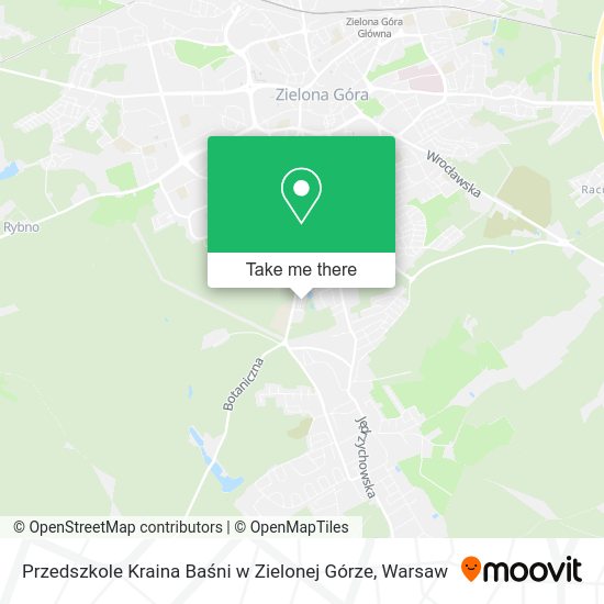 Przedszkole Kraina Baśni w Zielonej Górze map