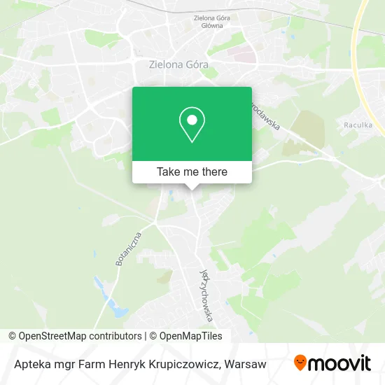 Карта Apteka mgr Farm Henryk Krupiczowicz