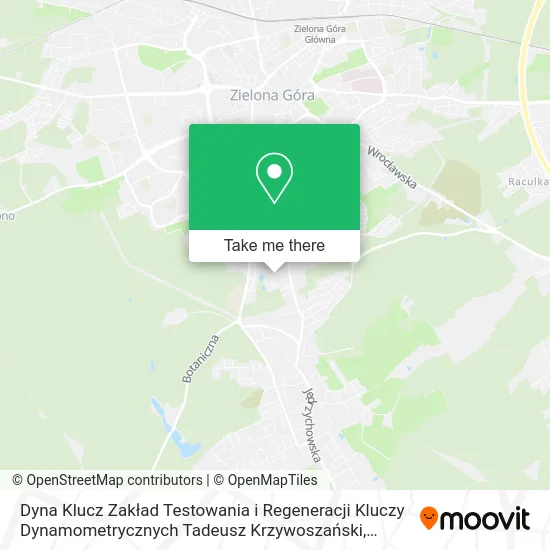 Карта Dyna Klucz Zakład Testowania i Regeneracji Kluczy Dynamometrycznych Tadeusz Krzywoszański