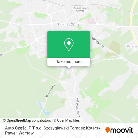 Auto Części P T s.c. Szczyglewski Tomasz Koterski Paweł map