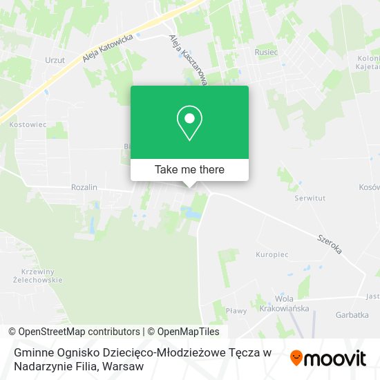 Gminne Ognisko Dziecięco-Młodzieżowe Tęcza w Nadarzynie Filia map