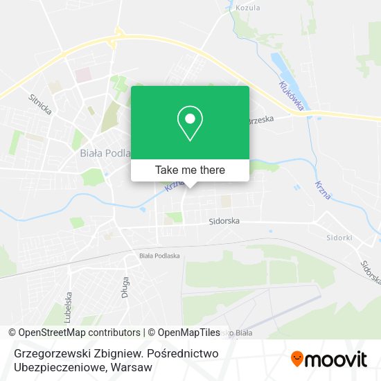 Grzegorzewski Zbigniew. Pośrednictwo Ubezpieczeniowe map