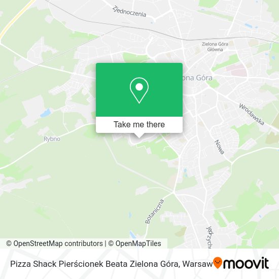 Карта Pizza Shack Pierścionek Beata Zielona Góra