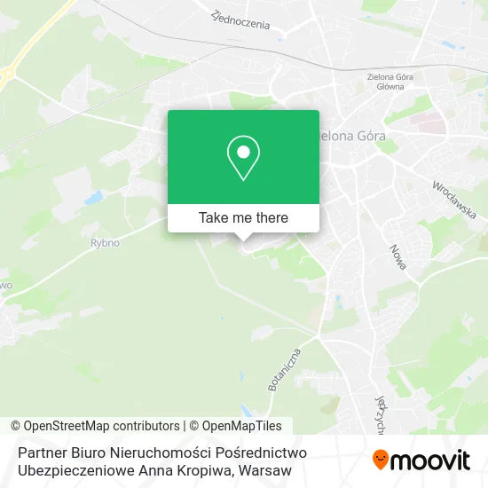 Partner Biuro Nieruchomości Pośrednictwo Ubezpieczeniowe Anna Kropiwa map