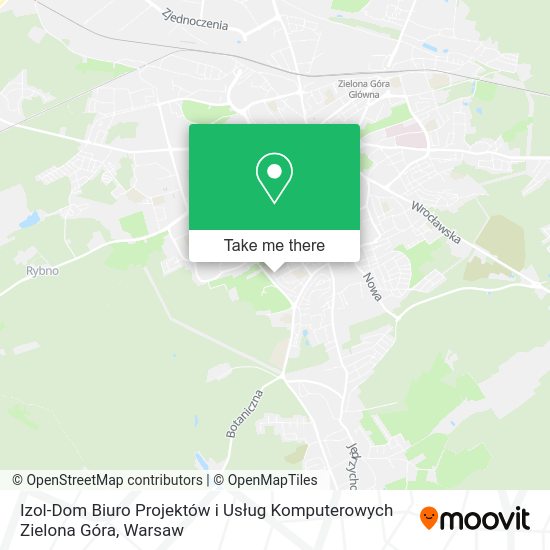 Izol-Dom Biuro Projektów i Usług Komputerowych Zielona Góra map