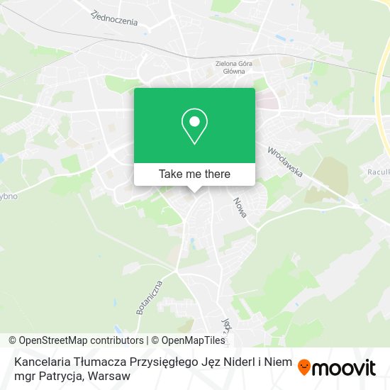 Kancelaria Tłumacza Przysięgłego Jęz Niderl i Niem mgr Patrycja map