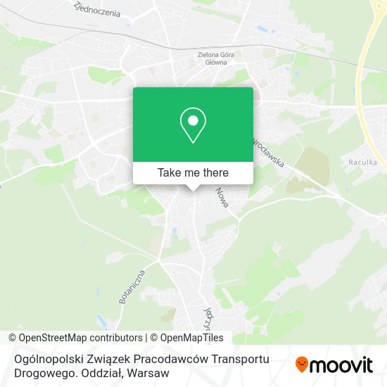 Ogólnopolski Związek Pracodawców Transportu Drogowego. Oddział map